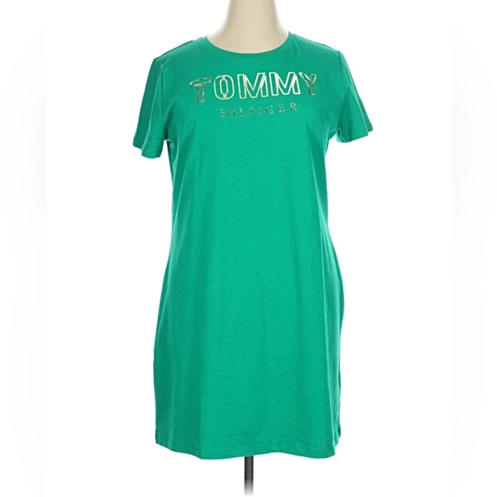 Tommy Hilfiger Women's Relaxed Short Sleeve Logo T-Shirt Dress NWT Size M
